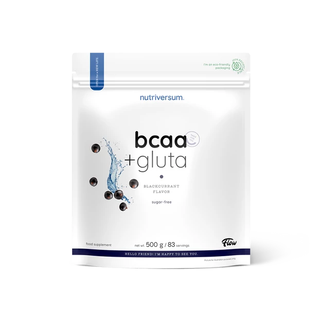 BCAA + GLUTA Sugar Free 500 g fekete ribizli