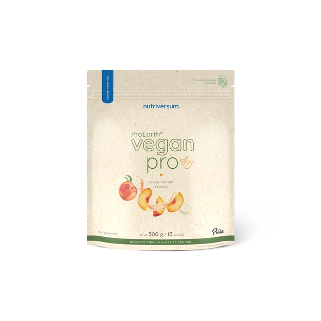 Vegan Pro ProEarth® fehérjepor 500 g barack-joghurt